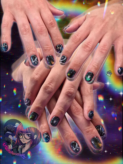 Gel Polish - Supernova Nail art